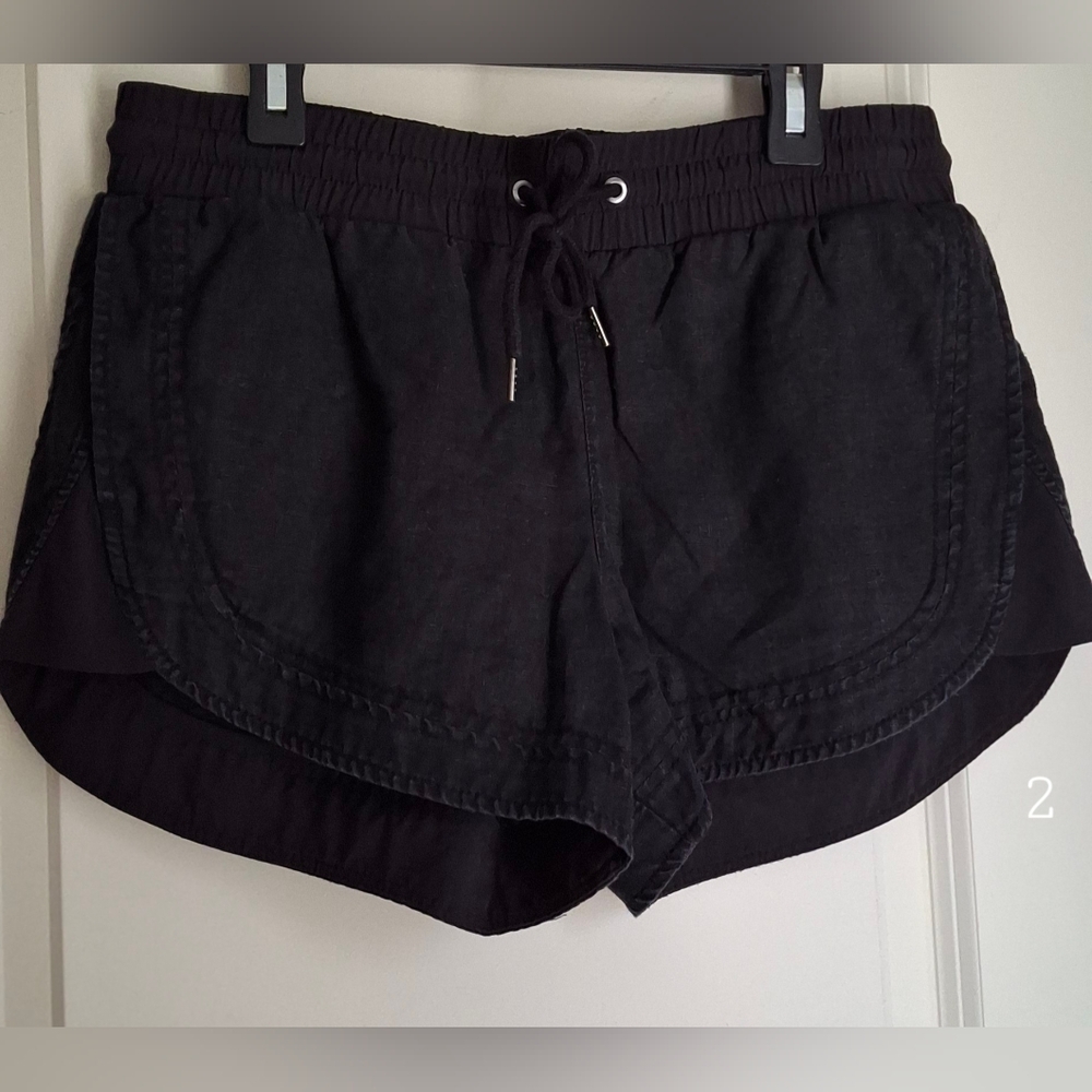 Athleta Bali Linen Womens Shorts Sz 4 Summer Beachy Travel Hiking Boho Whymsigot